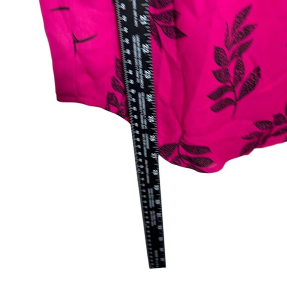 Apt 9 Blouse Women's Medium Pink Floral Button Up Sleeveless Collared Tank Top - Picture 7 of 10